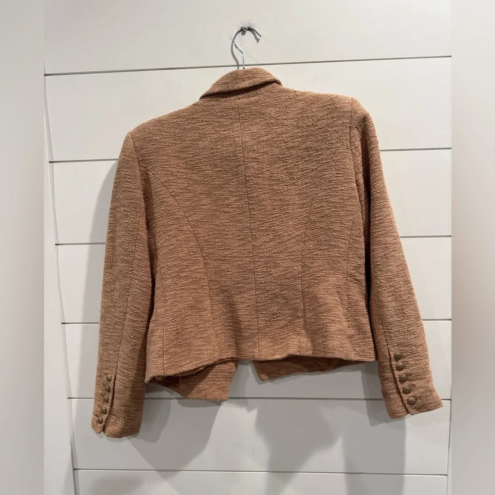 L’AGENCE brown tweed Brooke cropped blazer - Picture 9 of 10